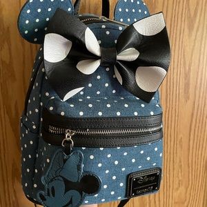 Minnie Mouse Denim Loungefly Backpack